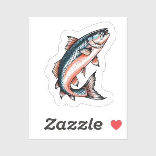 Sticker Salmon  (Feuille)
