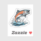 Sticker Salmon  (Feuille)