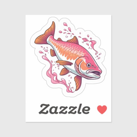 Sticker Salmon (Feuille)