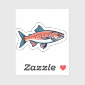 Sticker Salmon  (Feuille)