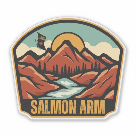 Sticker Salmon Arm, Colombie-Britannique (Devant)
