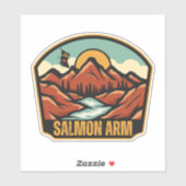 Sticker Salmon Arm, Colombie-Britannique (Feuille)