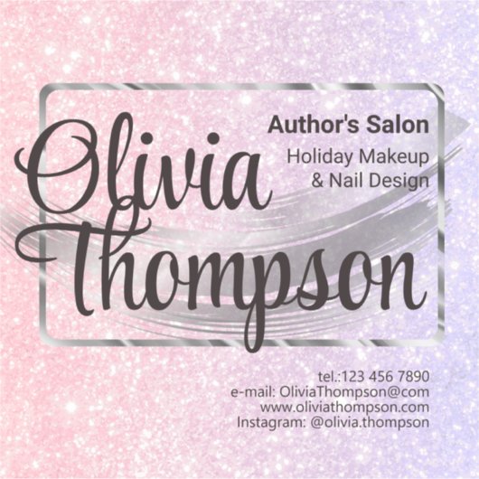 Sticker Salon de beauté Pearl Silver (Devant)