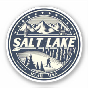 Sticker Salt Lake City Stations de ski Utah cadeaux de ski
