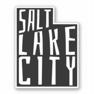 Sticker Salt Lake City, Utah Outline - Carte de voyage