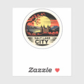 Sticker Salt Lake City Utah USA (Feuille)
