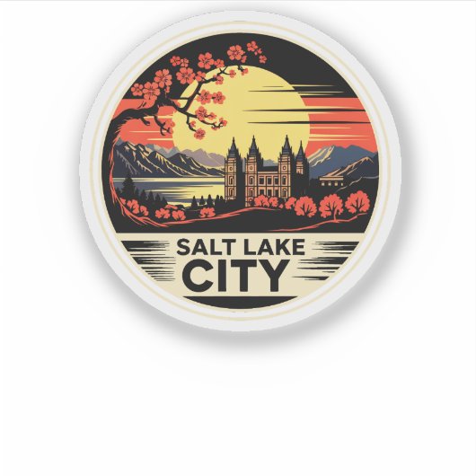 Sticker Salt Lake City Utah USA (Devant)