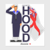 STICKER SALUT À HMS HOOD (Feuille)