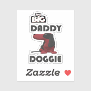 Sticker Salut à papa chien