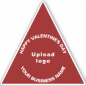 Sticker Salutation de Saint-Valentin sur le triangle rouge (Devant)