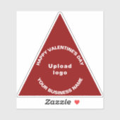 Sticker Salutation de Saint-Valentin sur le triangle rouge (Feuille)