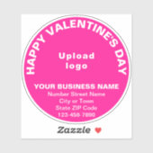 Sticker Salutation de Saint-Valentin sur le vinyle rose ro (Feuille)