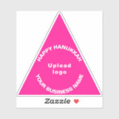 Sticker Salutation des entreprises Hanoukka sur le triangl (Feuille)