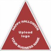 Sticker Salutation d'Halloween d'affaires sur le triangle (Devant)