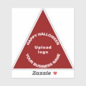 Sticker Salutation d'Halloween d'affaires sur le triangle (Feuille)