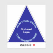 Sticker Salutation d'Halloween d'affaires sur le triangle  (Feuille)