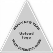 Sticker Salutation du Nouvel An sur Grey Triangle Vinyl (Devant)