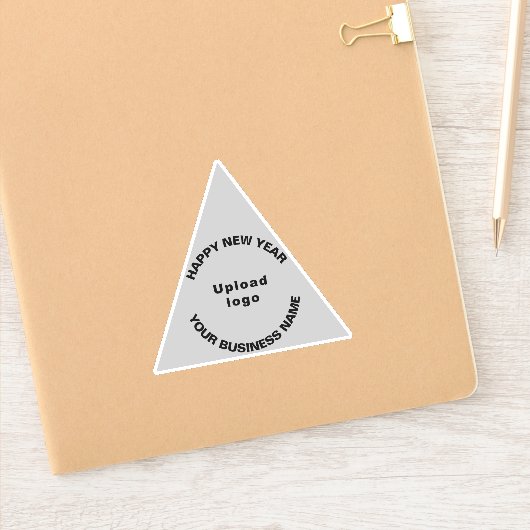 Sticker Salutation du Nouvel An sur Grey Triangle Vinyl (Carnet)