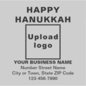 Sticker Salutation Hanoukka d'affaires sur le Carré gris V (Devant)