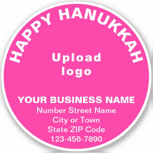 Sticker Salutation Hanoukka d'affaires sur le vinyle rond  (Devant)