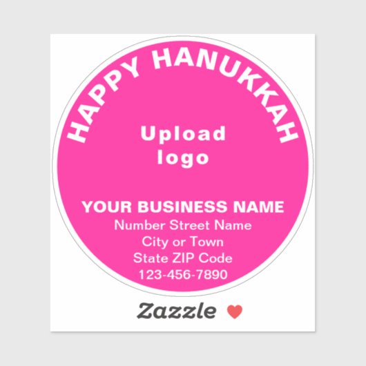 Sticker Salutation Hanoukka d'affaires sur le vinyle rond (Feuille)