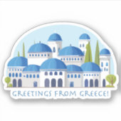 Sticker Salutations de Greece Retro (Devant)
