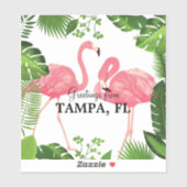 Sticker Salutations de Tampa, Floride (Feuille)