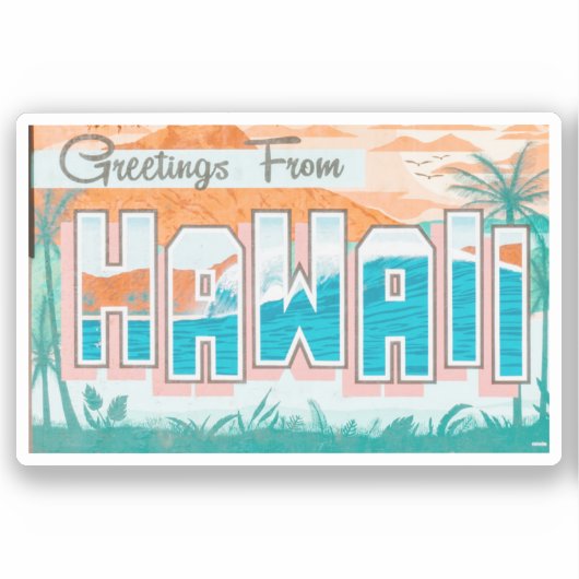 Sticker Salutations d'Hawaii (Recto)