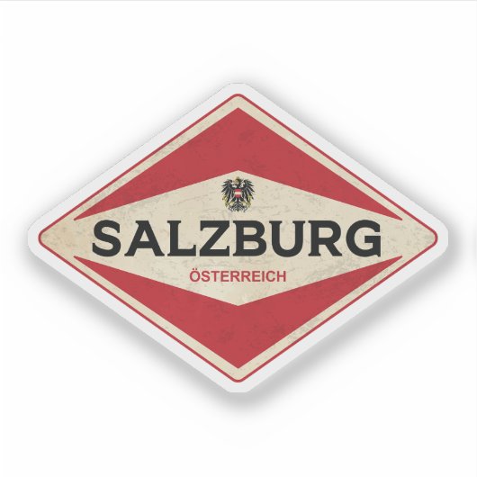 Sticker Salzbourg Autriche Vintage (Devant)