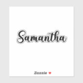 Sticker Samantha Nom - Calligraphie manuscrite (Feuille)