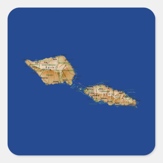 Sticker Samoa Map (Devant)