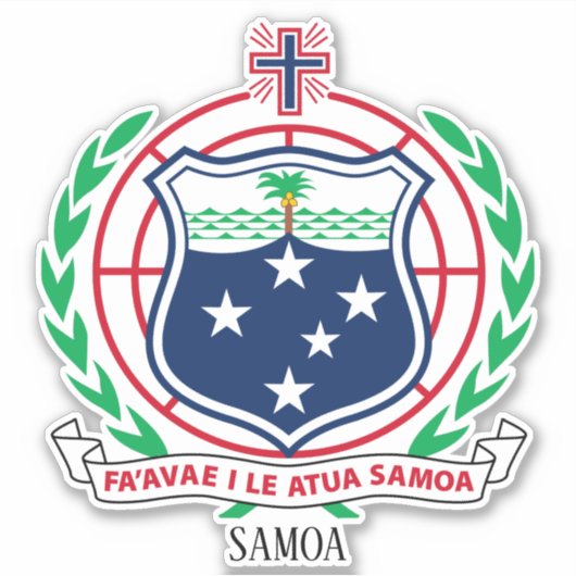 Sticker Samoa National Armoiries Patriotique (Devant)