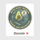 Sticker Samouraï Guac And Roll Graphique d'avocat (Feuille)