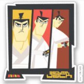 Sticker Samurai Jack Caractère Tri-Panel Futuristic Frame (Devant)