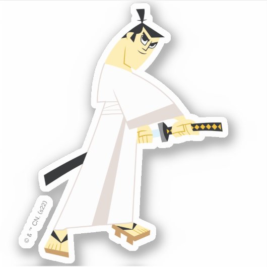 Sticker Samurai Jack Dessiner l'épée (Devant)