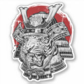 Sticker Samurai japonais Tiger (Devant)