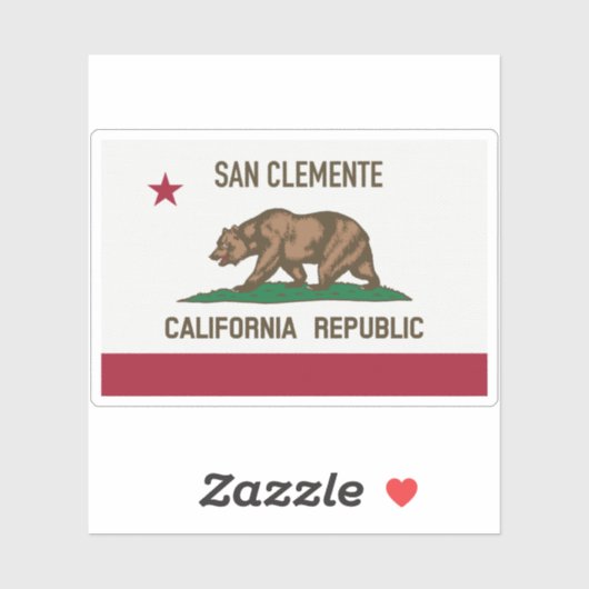 Sticker San Clemente CA (Feuille)