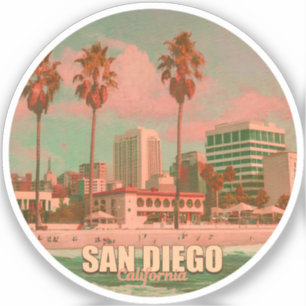 Sticker San Diego California Vintage Souvenirs 1950