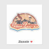 Sticker San Diego, Californie (Feuille)