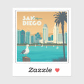 Sticker San Diego, Californie (Feuille)