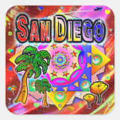 Sticker San Diego Tropical Friends (Devant)