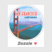 Sticker San Francisco California Golden Gate Bridge (Feuille)