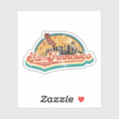 Sticker San Francisco, Californie (Feuille)