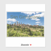 Sticker San Gimignano Toscane Italie Panorama Souvenir (Feuille)