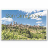 Sticker San Gimignano Toscane Italie Panorama Souvenir (Devant)