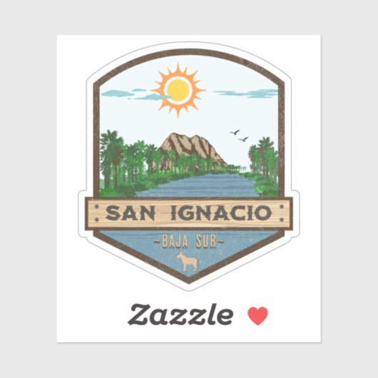 Sticker San Ignacio Baja California Sur Mexique (Feuille)