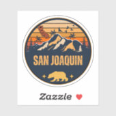 Sticker San Joaquin, Californie (Feuille)
