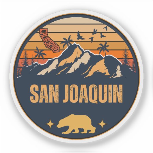 Sticker San Joaquin, Californie (Devant)