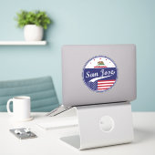 Sticker San Jose (Ordinateur portable sur le bureau)