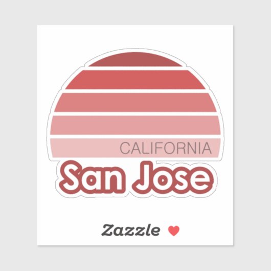 Sticker San Jose California (Feuille)